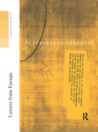 Book Performance Research: Letters from Europe Claire MacDonald