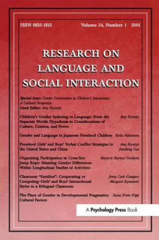 Könyv Gender Construction in Children's Interactions 