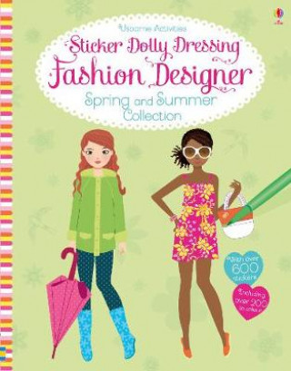 Knjiga Sticker Dolly Dressing Fashion Designer Spring and Summer Collection Fiona Watt