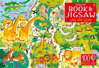 Книга Usborne Book and Jigsaw At the Zoo SAM SMITH