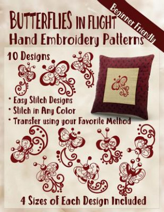 Buch Butterflies in Flight Hand Embroidery Patterns Stitchx Embroidery