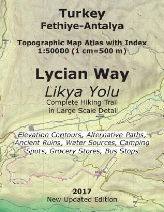 Könyv Turkey Fethiye-Antalya Topographic Map Atlas with Index 1 Sergio Mazitto