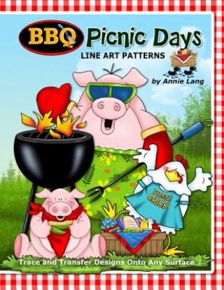 Knjiga BBQ Picnic Days: Line Art Patttern Book Annie Lang