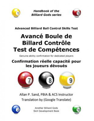 Kniha Avance Boule de Billard Controle Test de Competences: Confirmation Réelle Capacité Pour Les Joueurs Dévoués ALLAN P SAND