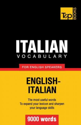 Kniha Italian vocabulary for English speakers - 9000 words Andrey Taranov