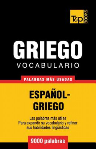 Carte Vocabulario espanol-griego - 9000 palabras mas usadas Andrey Taranov