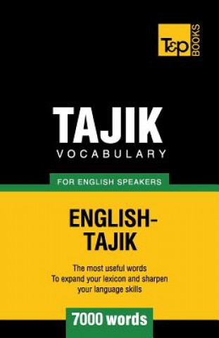 Carte Tajik vocabulary for English speakers - 7000 words Andrey Taranov