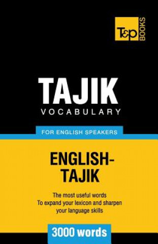 Carte Tajik vocabulary for English speakers - 3000 words Andrey Taranov