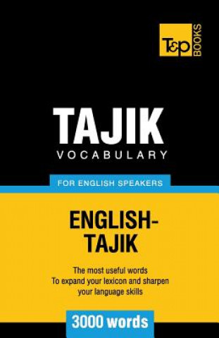 Kniha Tajik vocabulary for English speakers - 3000 words Andrey Taranov