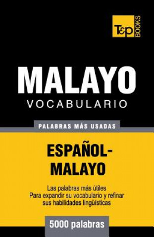 Książka Vocabulario espanol-malayo - 5000 palabras mas usadas Andrey Taranov