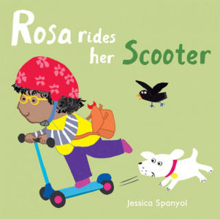 Carte Rosa Rides her Scooter Jessica Spanyol