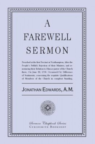 Carte A Farewell Sermon Jonathan Edwards a M