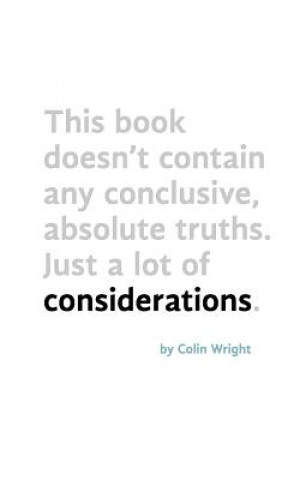 Kniha Considerations Colin Wright