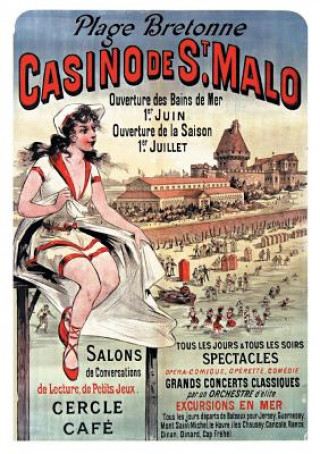 Carte Carnet Ligné Affiche Casino Saint-Malo Sans Auteur