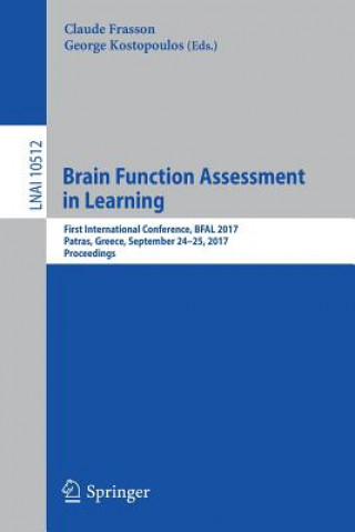 Kniha Brain Function Assessment in Learning Claude Frasson