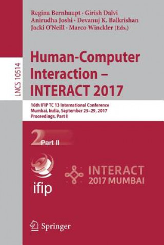 Kniha Human-Computer Interaction - INTERACT 2017 Regina Bernhaupt