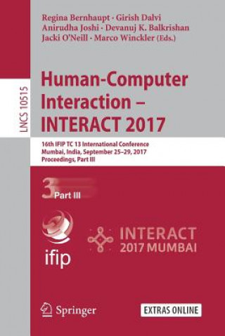 Kniha Human-Computer Interaction - INTERACT 2017 Regina Bernhaupt