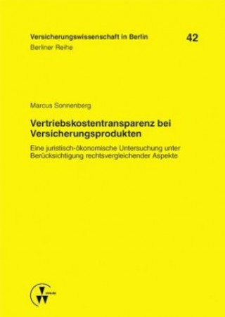 Kniha Vertriebskostentransparenz bei Versicherungsprodukten Marcus Sonnenberg