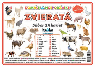 Könyv Súbor 24 kariet - zvieratá (domáce a hospodárske) Petr Kupka