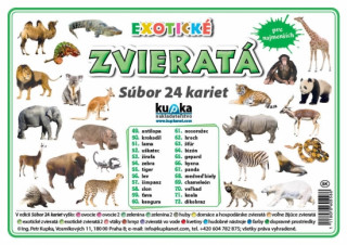Könyv Súbor 24 kariet - zvieratá (exotické) Petr Kupka