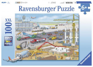Hra/Hračka Ravensburger Kinderpuzzle - 10624 Baustelle am Flughafen - Puzzle für Kinder ab 6 Jahren, mit 100 Teilen im XXL-Format Ravensburger