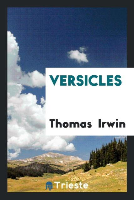 Book Versicles Thomas Irwin