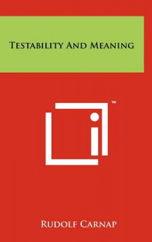 Knjiga Testability And Meaning Rudolf Carnap