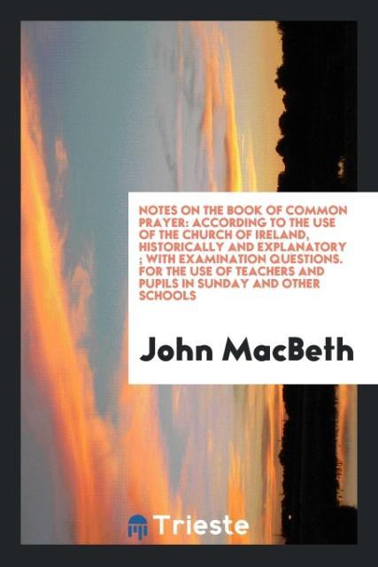 Carte Notes on the Book of Common Prayer John Macbeth