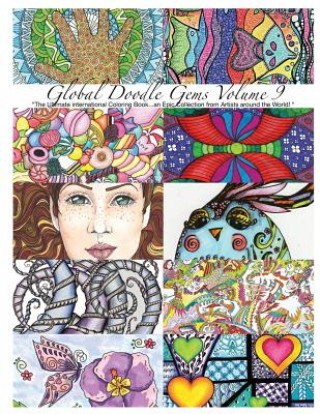Könyv "Global Doodle Gems" Volume 9: "The Ultimate Adult Coloring Book...an Epic Collection from Artists around the World! " Tores