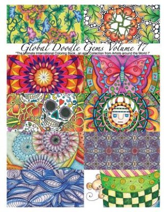 Książka "Global Doodle Gems" Volume 17: "The Ultimate Coloring Book...an Epic Collection from Artists around the World! Global Doodle Gems