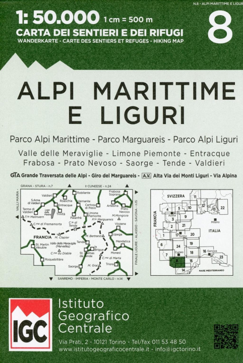 Printed items Alpi Liguri 1:50 000 Wanderkarte 8 