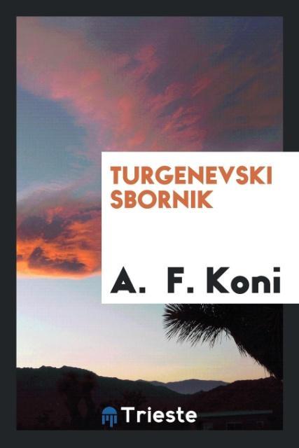Buch Turgenevski Sbornik A Koni