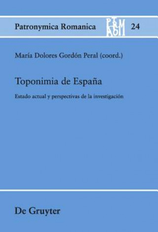 Carte Toponimia de Espana Maria Dolores Gordon Peral