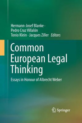Kniha Common European Legal Thinking Hermann-Josef Blanke