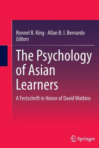 Kniha Psychology of Asian Learners Allan B. I. Bernardo