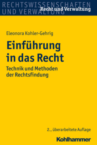 Carte Einführung in das Recht Eleonora Kohler-Gehrig