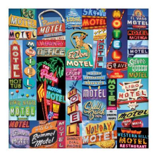 Game/Toy Vintage Motel Signs 500 Piece Puzzle Galison