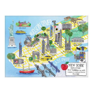 Játék New York City Map 1000 Piece Puzzle Galison