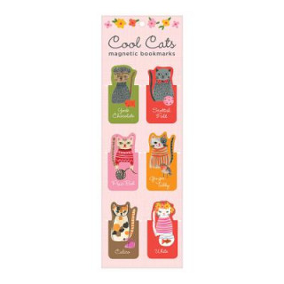 Book Cool Cats Magnetic Bookmarks Galison