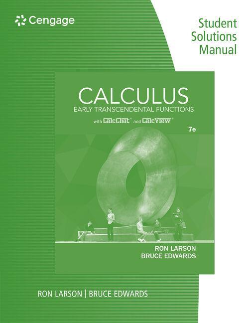 Buch Student Solutions Manual for Larson/Edwards' Calculus of a Single  Variable:  Early Transcendental Functions, 2nd LARSON EDWARDS