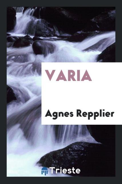 Kniha Varia Agnes Repplier