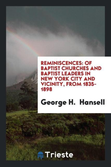 Kniha Reminiscences George H. Hansell