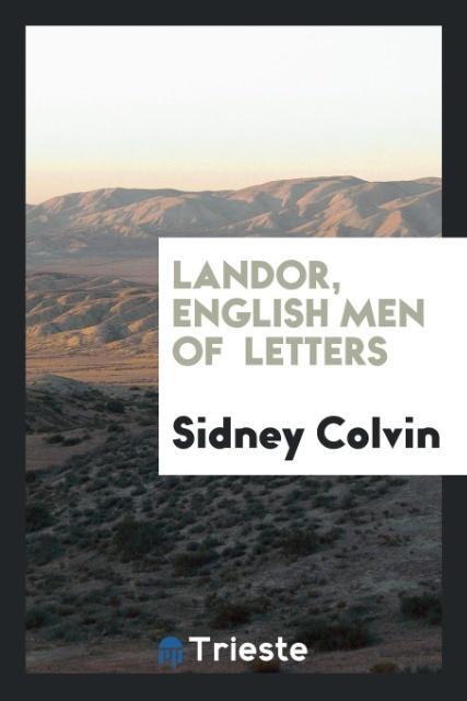 Kniha Landor, English Men of Letters Sidney Colvin