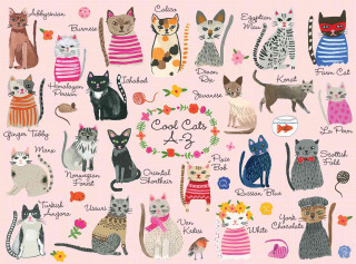 Kniha Cool Cats A-Z 1000 Piece Puzzle 