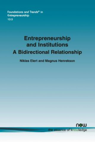 Kniha Entrepreneurship and Institutions Niklas Elert