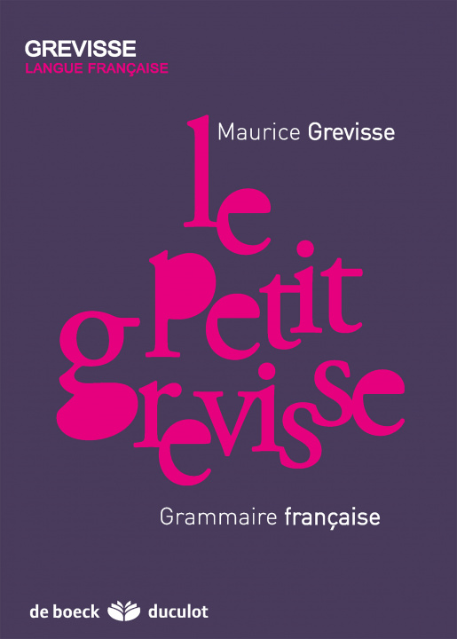 Carte Petit grevisse Grammaire francaise Maurice Grevisse
