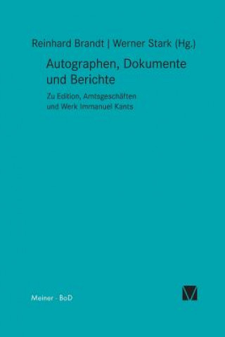 Kniha Autographen, Dokumente und Berichte Reinhard Brandt