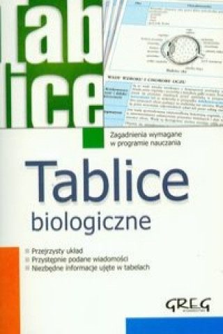Könyv Tablice biologiczne Agnieszka Jakubowska