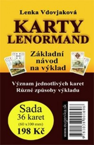Könyv Karty Lenormand Lenka Vdovjaková