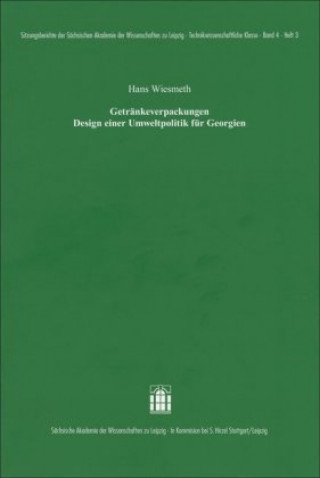 Kniha Getränkeverpackungen Design einer Umweltpolitik für Georgien Hans Wiesmeth